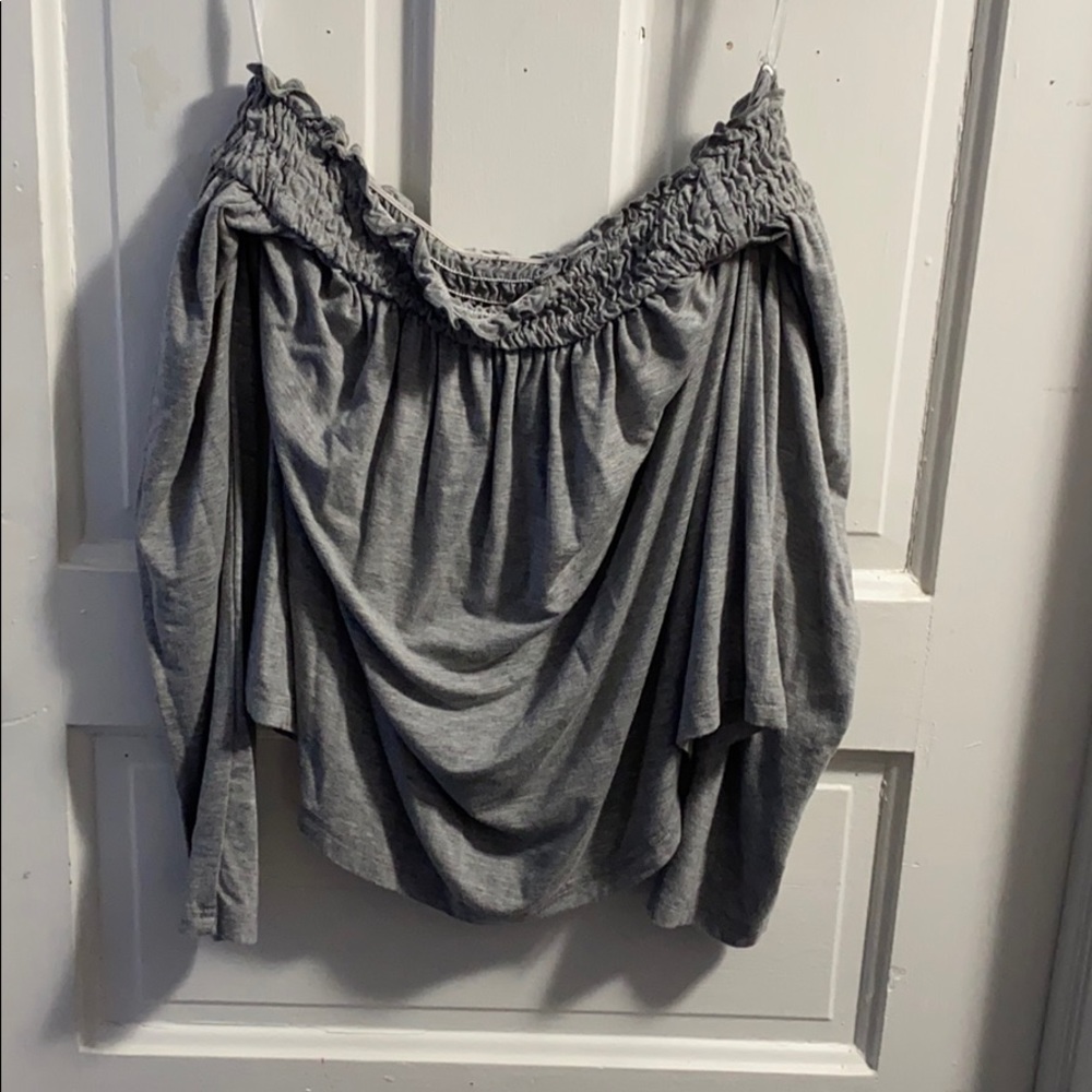Over the Shoulder grey long sleeve.
